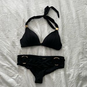 Victoria’s Secret black two piece bathing suit
